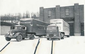 2 trucks at Hallagan Mfg. Co. - Fine Upholstered Furniture