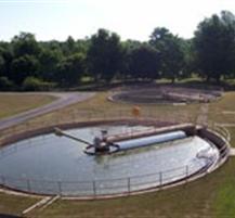 Section of wastewater treatment plant